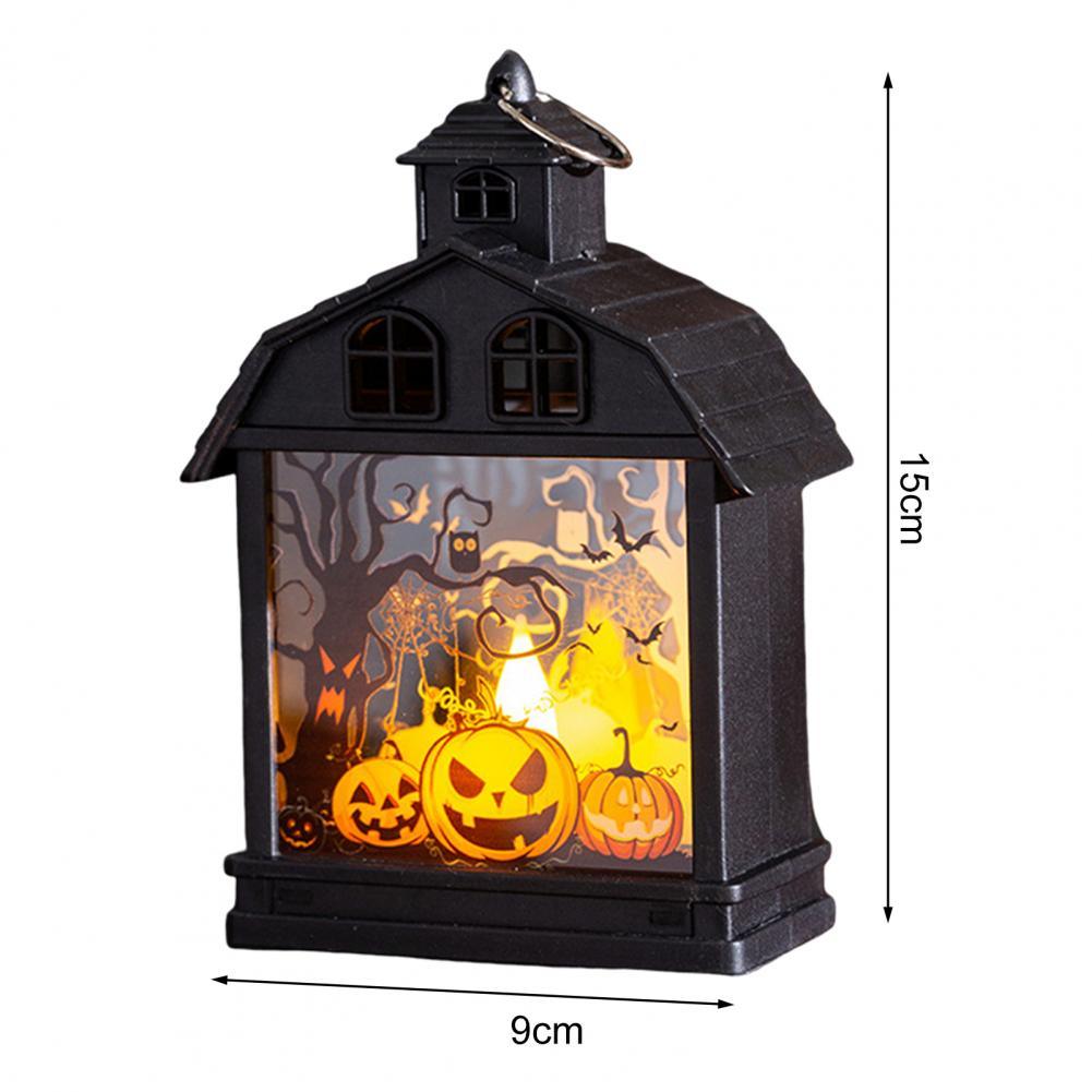 Lanterne d'Halloween vintage Lighteme avec bougie sans flamme - Lot de 4