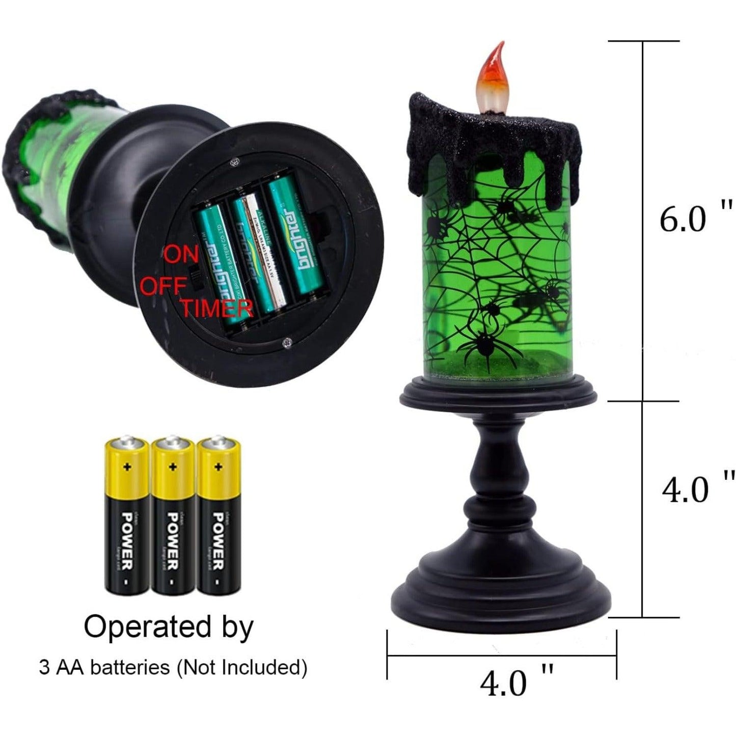 Bougies LED scintillantes pour Halloween de Lighteme 