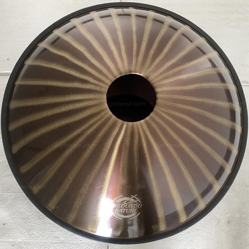 Sun God Personnalisé Fait main 22 pouces 9 notes en Acier Inoxydable Handpan Drums, Amara/Celtic Ré Mineur, instrument de percussion haut de gamme