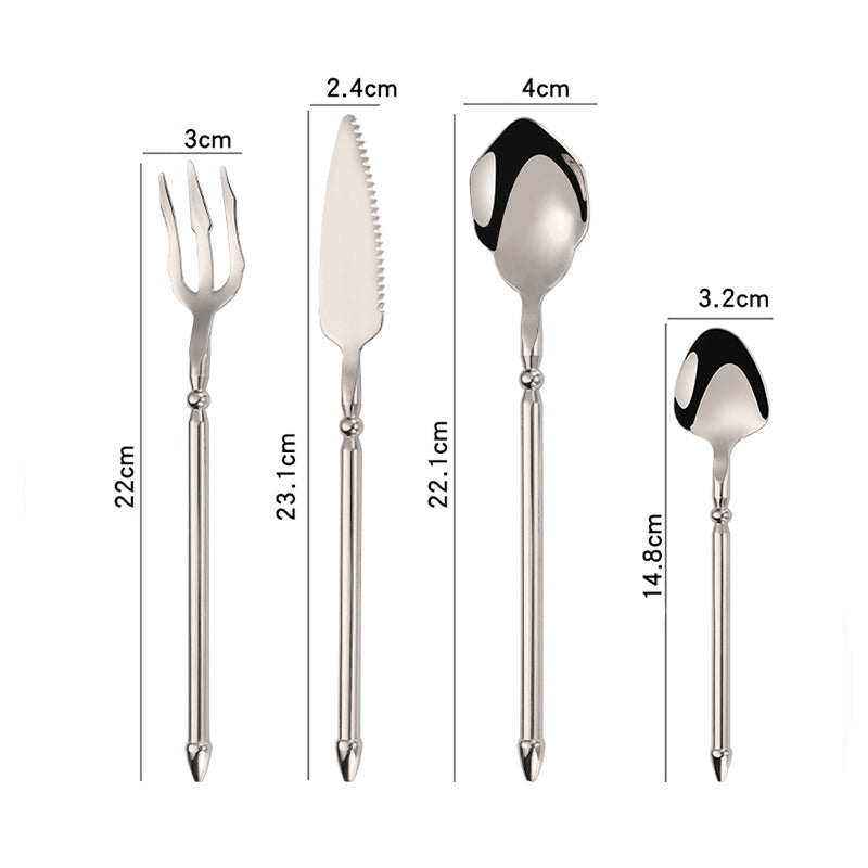 Lighteme Nautical Stainless Steel Flatware 4Pcs Set