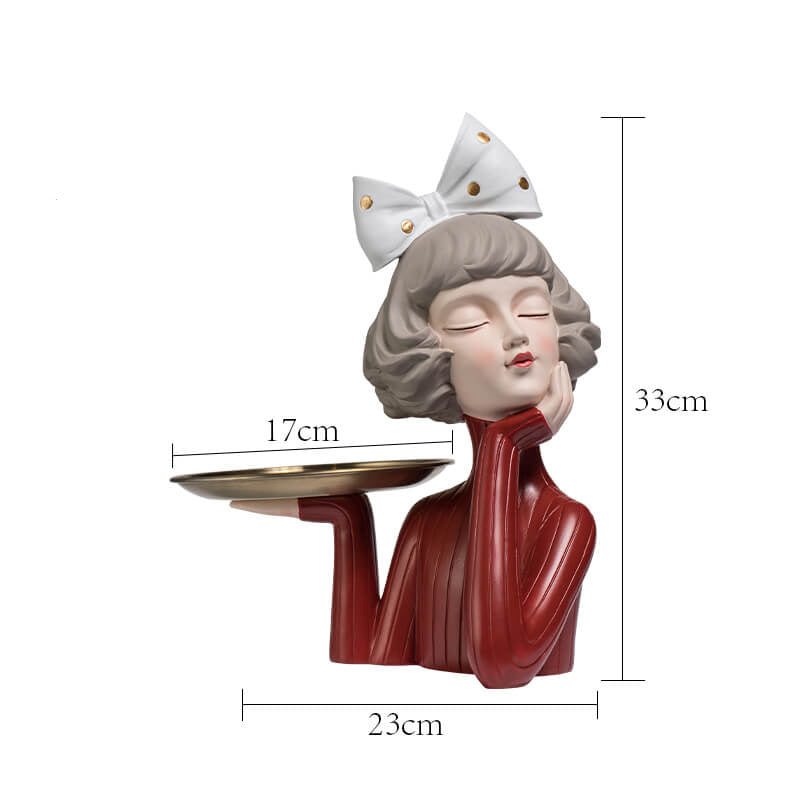 Lighteme Elegantes Mädchen-Aufbewahrungsornament aus Kunstharz