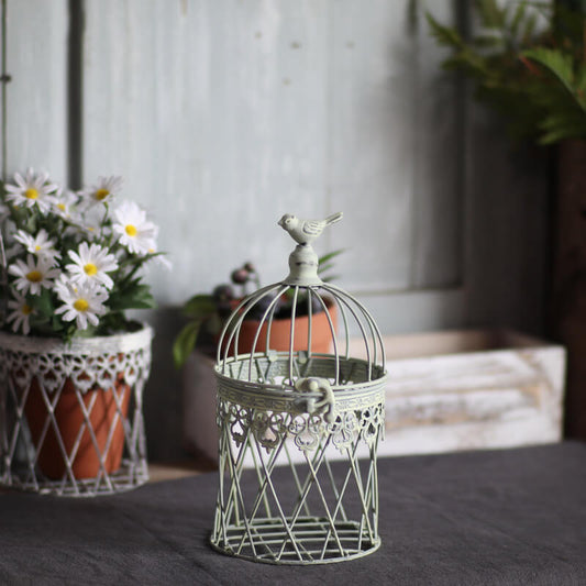 Bougeoir cage à oiseaux vintage en fer Lighteme