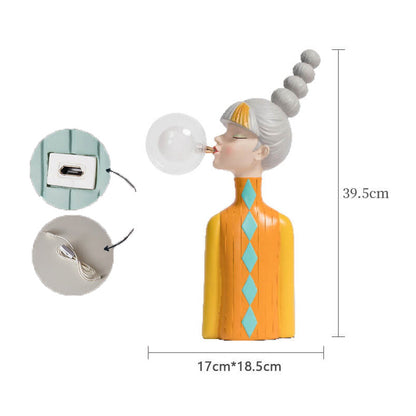 Lighteme Beauty Girl Resin Table Lamp