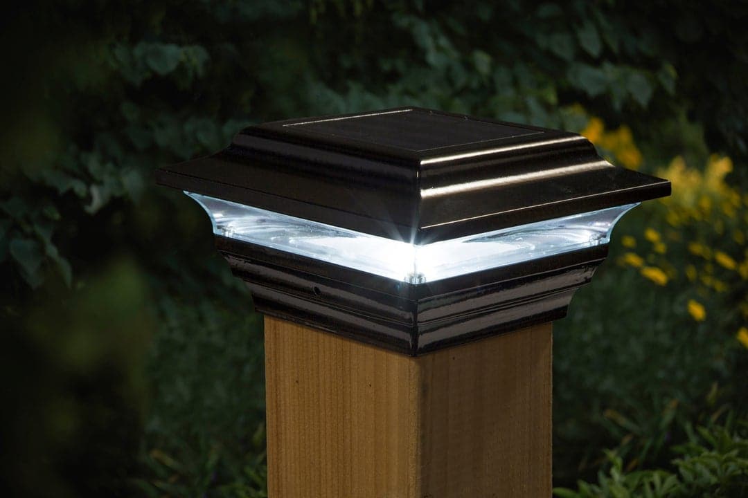 Lighteme Solar-Zaunkappenleuchte - Schwarz