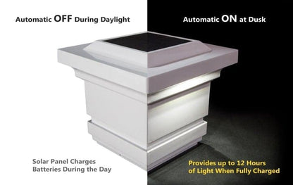 Lighteme Solar Cap Light - Solar-Laternenpfahlleuchten - Weiß