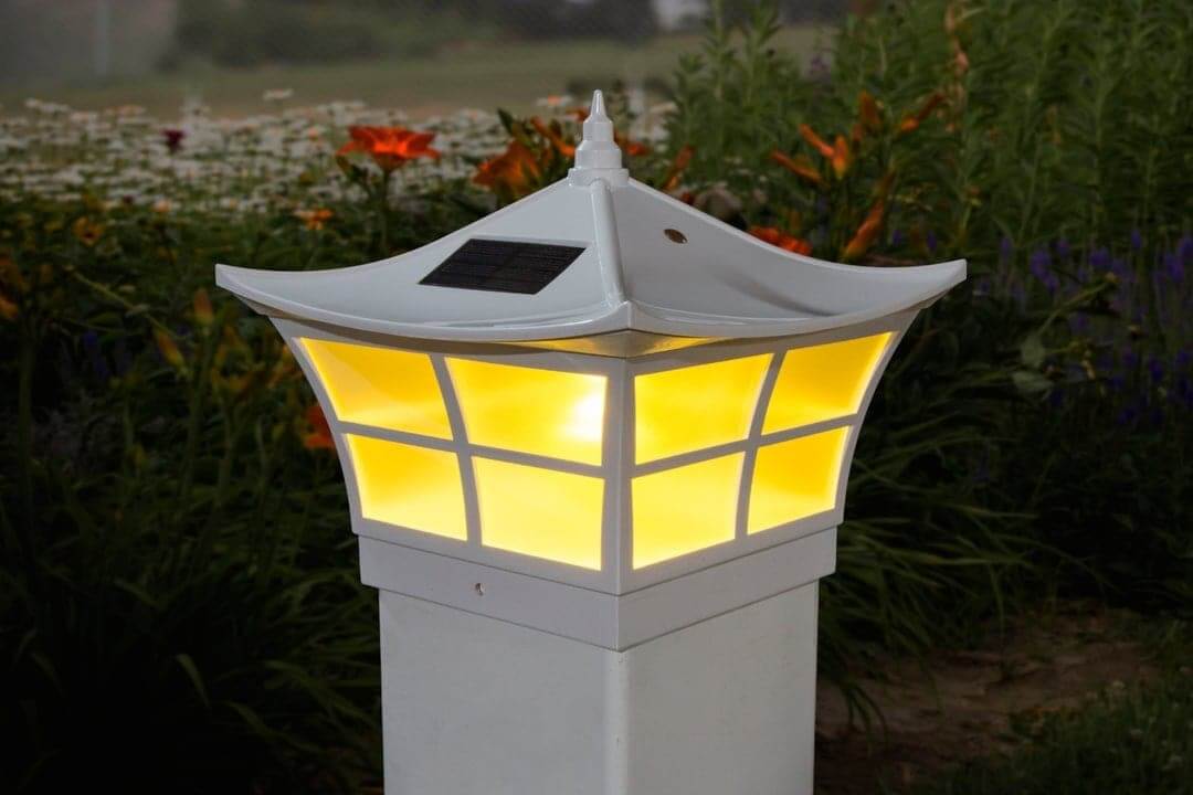 Lighteme Solar-Zaunkappenleuchte - Weiß