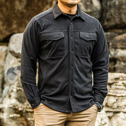 Lighteme Tactical Herren Langarmhemd, Stretchstoff, warme Jacke für den Winter