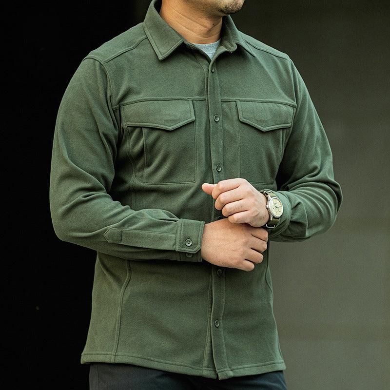 Lighteme Tactical Herren Langarmhemd, Stretchstoff, warme Jacke für den Winter