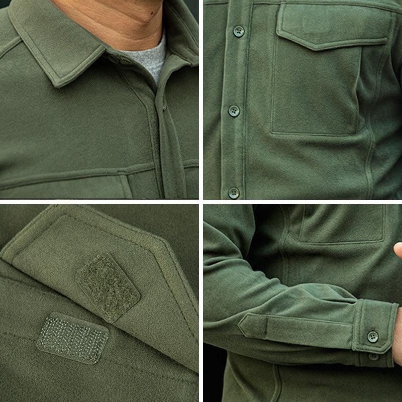 Lighteme Tactical Herren Langarmhemd, Stretchstoff, warme Jacke für den Winter