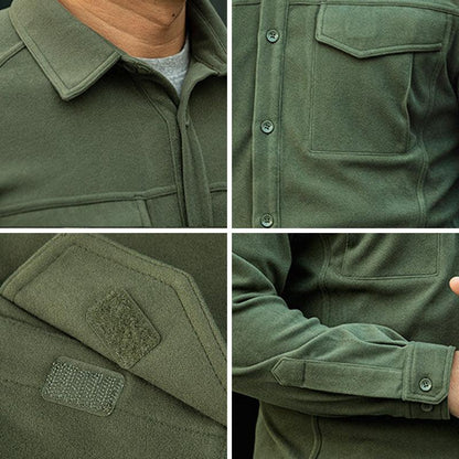Lighteme Tactical Herren Langarmhemd, Stretchstoff, warme Jacke für den Winter