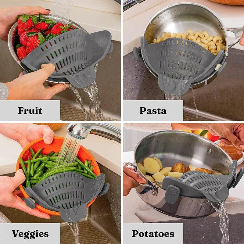 Lighteme Silicone kitchen strainer and drainer