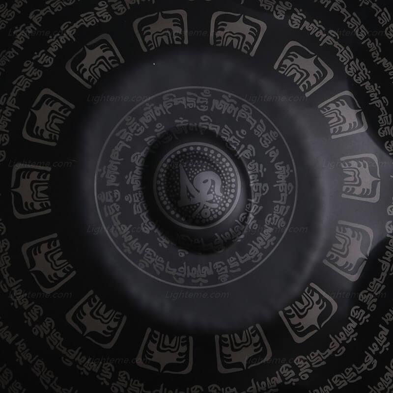 Sanskrit Personnalisé Fait main Ré Mineur Kurd Celtic 22 pouces 9/10/12 notes en Acier Inoxydable / Acier Nitruré Handpan Drums