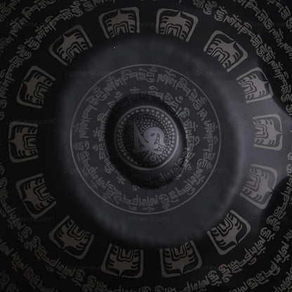 Sanskrit Personnalisé Fait main Ré Mineur Hijaz 22 pouces 9/10/12 notes en Acier Inoxydable / Acier Nitruré Handpan Drums