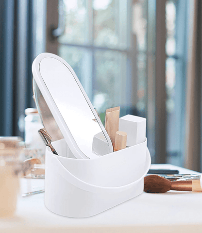 Tragbare Make-up-Box von Lighteme mit LED-beleuchtetem Spiegel