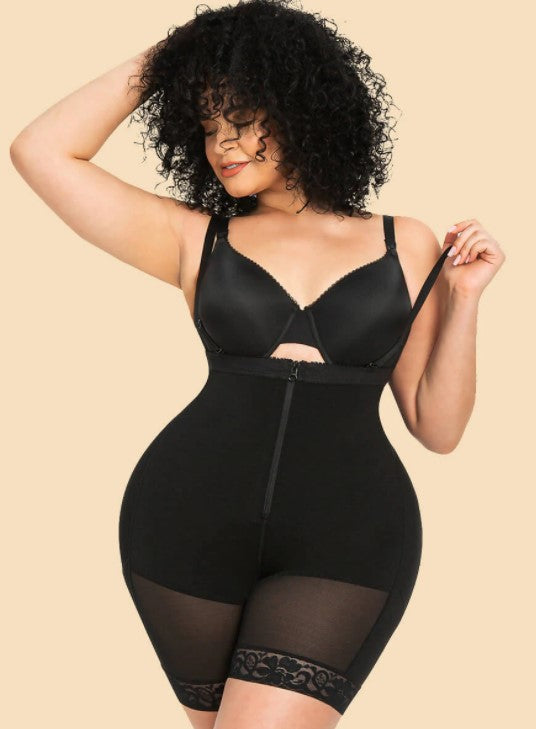 Body amincissant zippé grande taille Lighteme avec rehausseur de fesses 