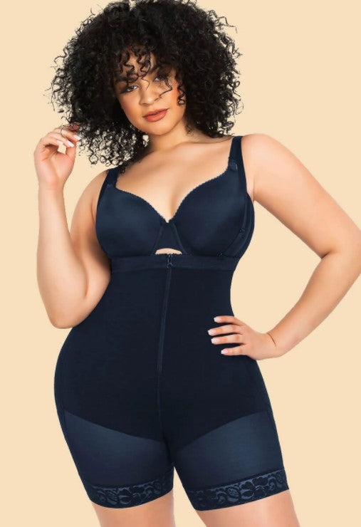 Body amincissant zippé grande taille Lighteme avec rehausseur de fesses 