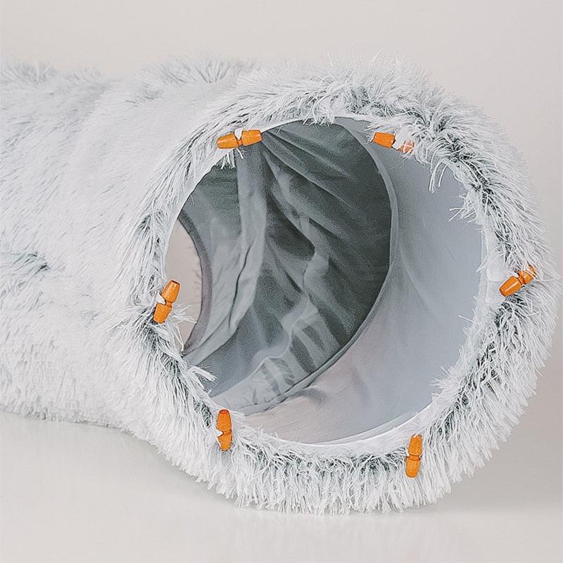 Lighteme 2-in-1 rundes Katzenbett und Tunnelspielzeug