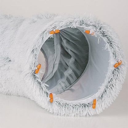 Lighteme 2-in-1 rundes Katzenbett und Tunnelspielzeug