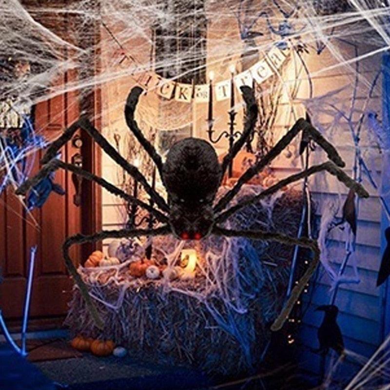 Décoration d'Halloween en forme d'araignée noire Lighteme