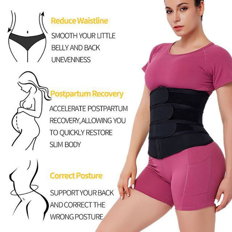 Lighteme Damen Taillentrainer Body Shaper Schlanker Schweißgürtel Bauchkontrolle