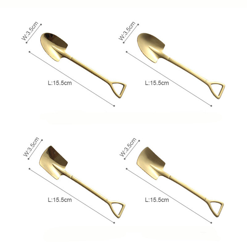 Lot de 4 cuillères à dessert Lighteme Shovel en acier inoxydable