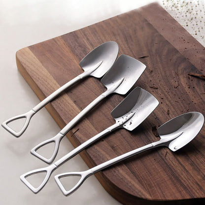 Lot de 4 cuillères à dessert Lighteme Shovel en acier inoxydable
