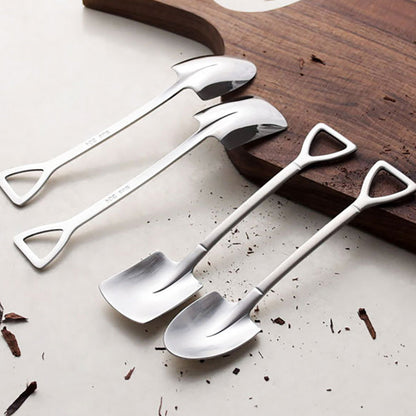 Lot de 4 cuillères à dessert Lighteme Shovel en acier inoxydable