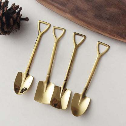 Lot de 4 cuillères à dessert Lighteme Shovel en acier inoxydable
