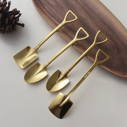Lot de 4 cuillères à dessert Lighteme Shovel en acier inoxydable