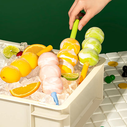 Lighteme 2-in-1-Form für Eis am Stiel mit Strohhalm aus Silikon