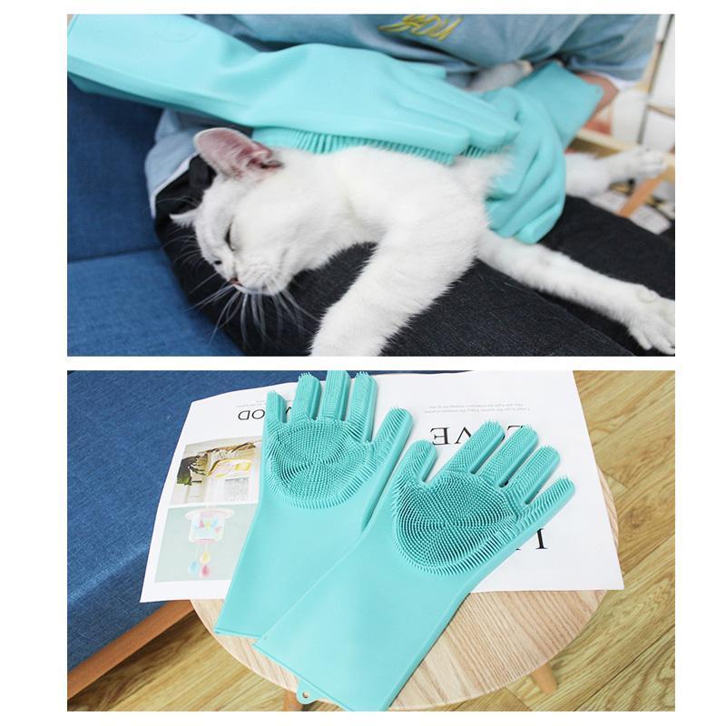Gant de brosse de démêlage en silicone Lighteme pour chiens