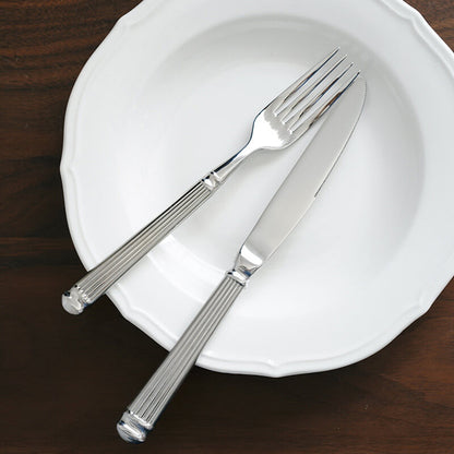 Lighteme Simple Striped Flatware 4 Pcs Set