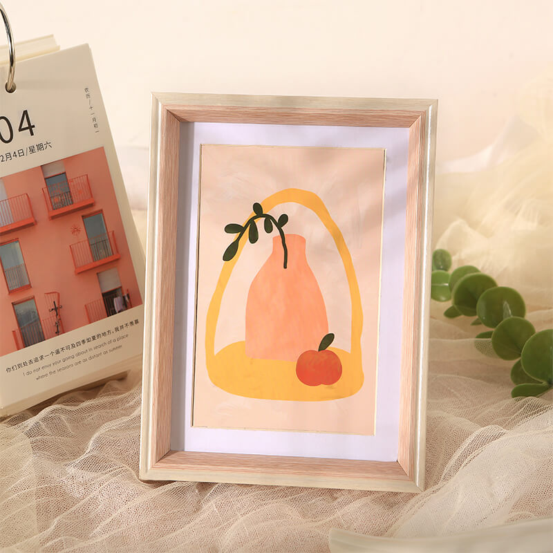 Cadre photo en bois simple Lighteme