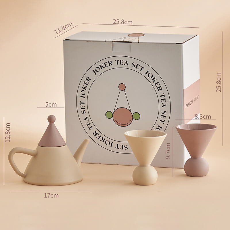Ensemble de théière en céramique Lighteme à petit chapeau pointu