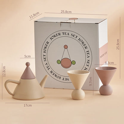 Ensemble de théière en céramique Lighteme à petit chapeau pointu