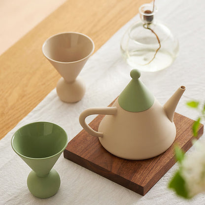Ensemble de théière en céramique Lighteme à petit chapeau pointu