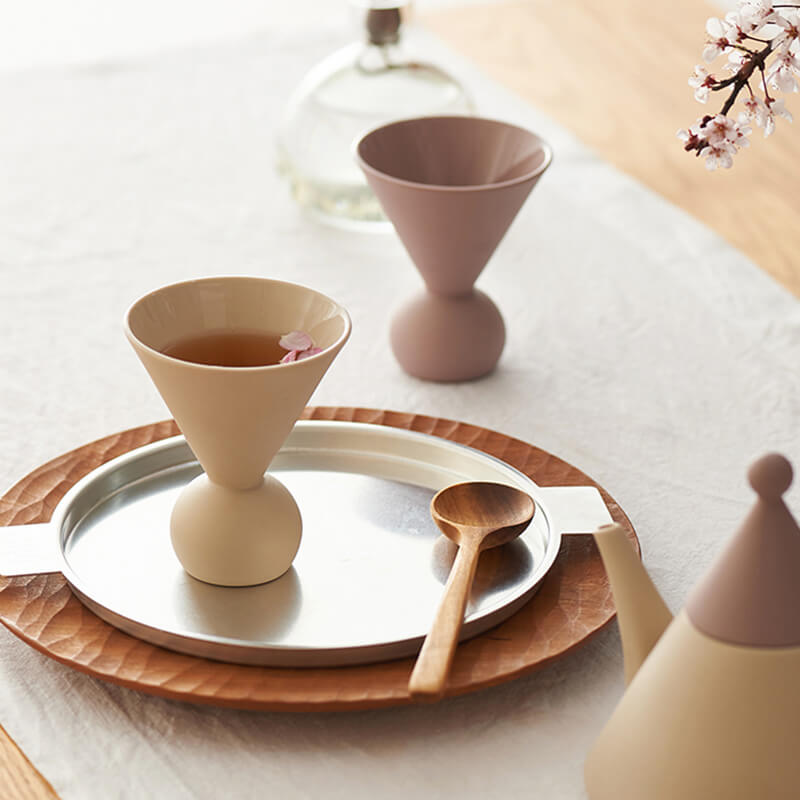 Ensemble de théière en céramique Lighteme à petit chapeau pointu