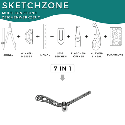 Lighteme 7-in-1 Multifunktions-Zeichenwerkzeug