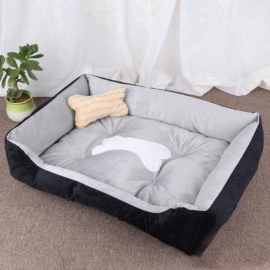 Lighteme Soft Short Plush Large Dog Sofa Bed (no bone pillow)  (5 colors & 5 sizes)