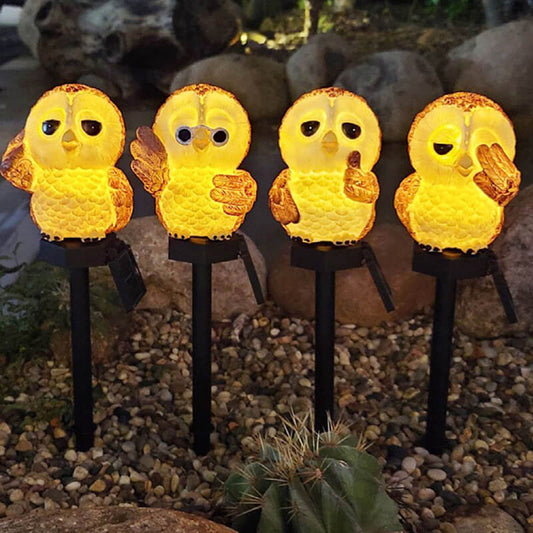 Lumières décoratives d'extérieur solaires en forme de hibou Lighteme