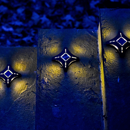 Éclairage solaire de terrasse Lighteme - Éclairage d'escalier en forme d'étoile 
