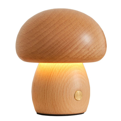 Lighteme Solid Wood Mushroom Lamp
