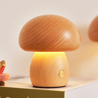 Lighteme Solid Wood Mushroom Lamp