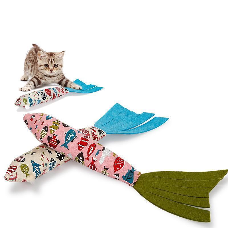 Jouet pour chat en papier sonore Lighteme en forme de poisson (2 couleurs)