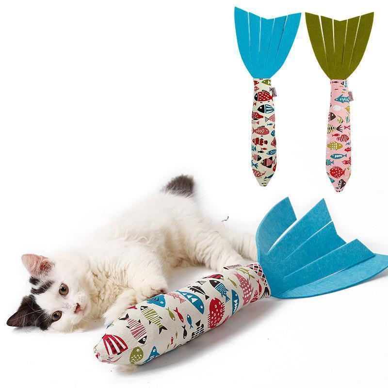 Jouet pour chat en papier sonore Lighteme en forme de poisson (2 couleurs)