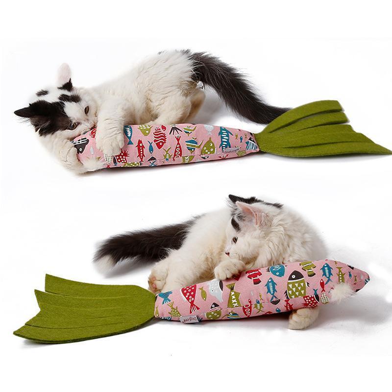 Jouet pour chat en papier sonore Lighteme en forme de poisson (2 couleurs)