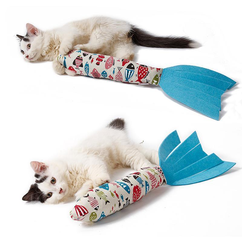Jouet pour chat en papier sonore Lighteme en forme de poisson (2 couleurs)