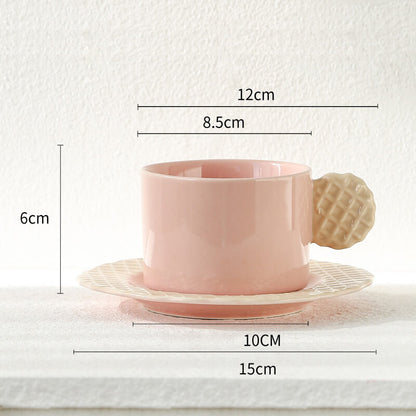 Lighteme Spring Biscuit Ceramic Cup and Saucer