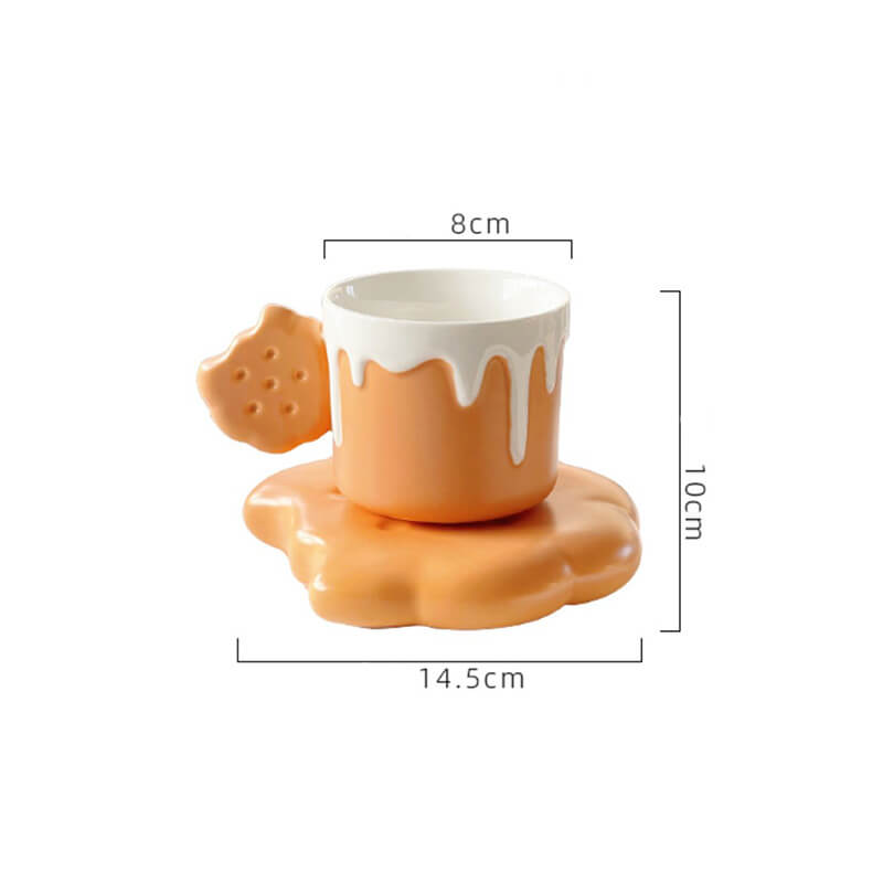 Lighteme Spring Biscuit Keramiktasse und Untertasse