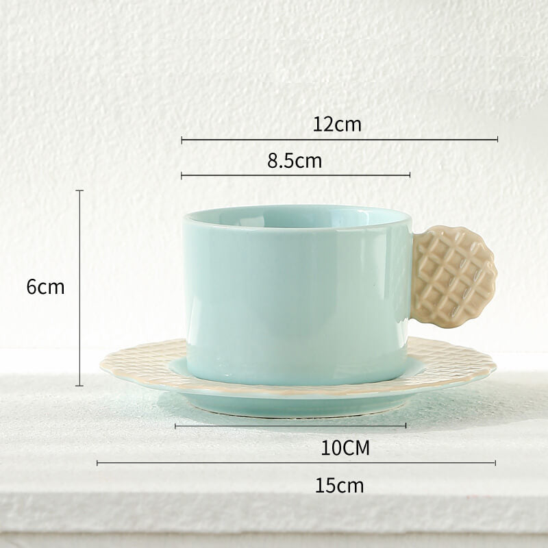 Lighteme Spring Biscuit Ceramic Cup and Saucer